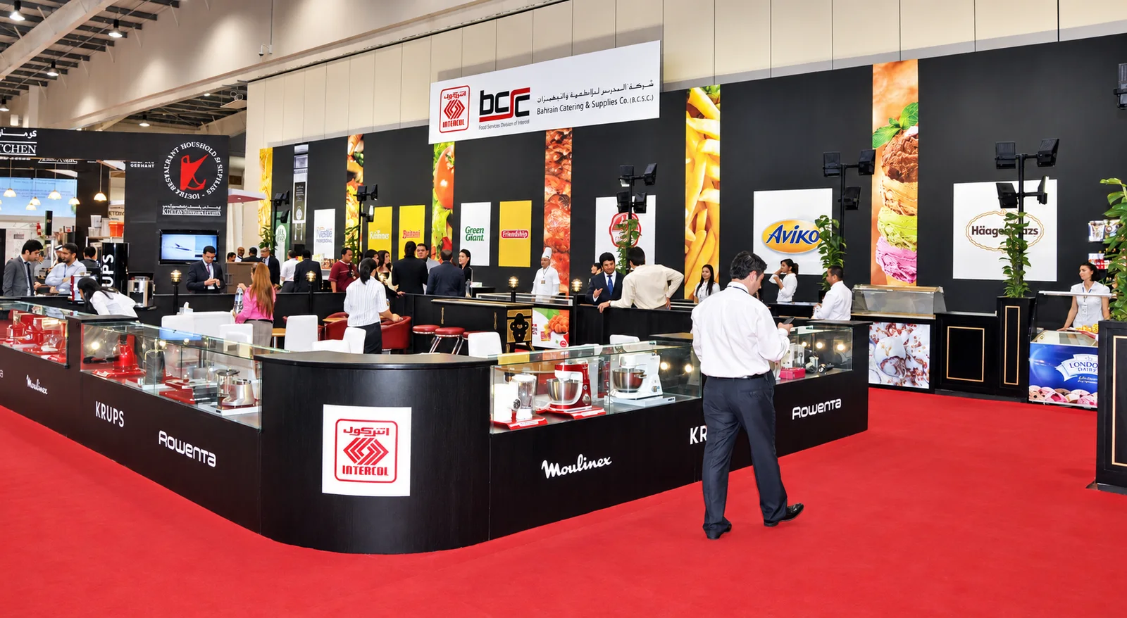 Food-service brands and equipment at the supplied BCSC exhibition stand