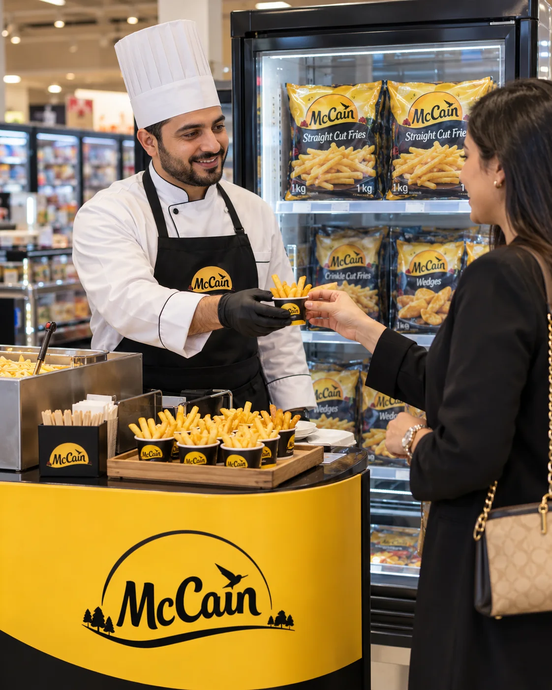 Illustrative McCain product launch and tasting concept